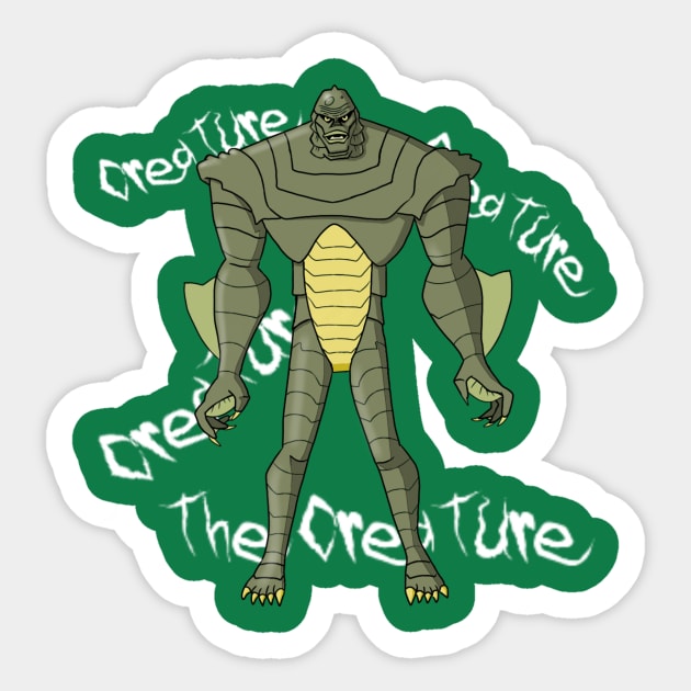 The Creature from the Black Lagoon Sticker by AndrewKennethArt